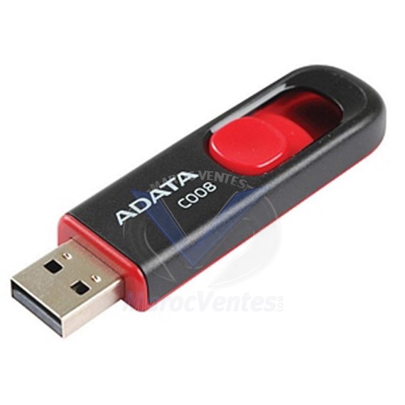 Cle USB Capless Sliding USB 2.0  4Go  BLACK RED AC008-4G RKD