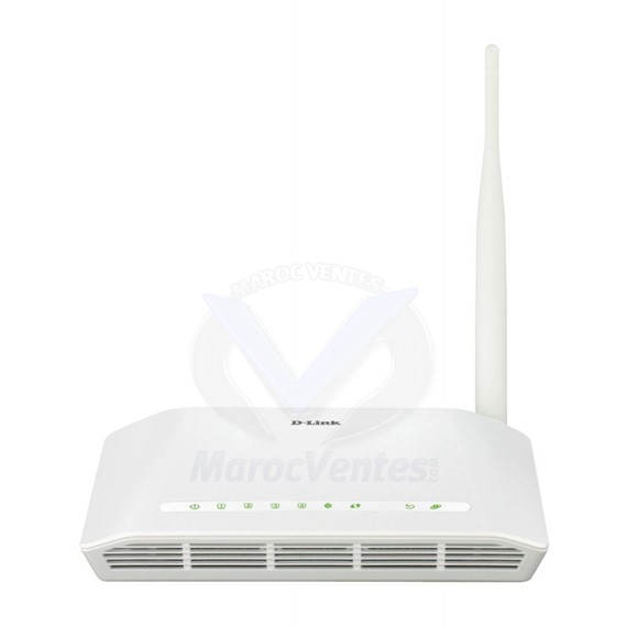 ADSL2/2+  802.11n 150Mbps Wireless Router with 1 RJ-11 ADSL & 4 10/100Mbps Switch Ports (White,5dbi antenna) DSL-2730U/EE