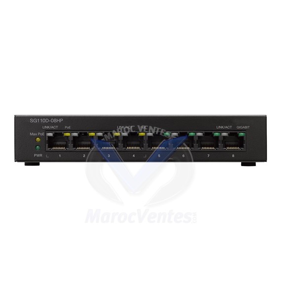 Switch 8 x 10/100/1000 PoE non géré SG110D-08HP-UK
