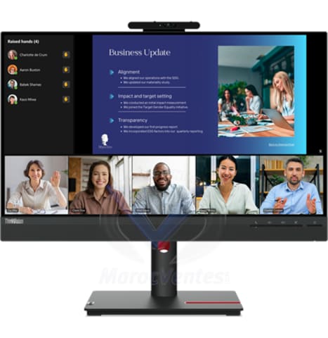 ThinkVision T24v-30 Ecran LED Full HD (1080p) 24" HDMI VGA DisplayPort Câble Inclus-DP 63D8MAT3EU