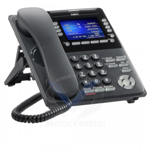 Téléphone de Bureau Monochrome, LCD 168x41 Version à 6 et 12 boutons (fixe) LCD rétro-éclairé MWI multicolore ITK-8LCX