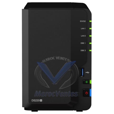 DiskStation Serveur NAS 2 baies - 2 Go de RAM DDR4 - Intel Celeron J4025 DS220+