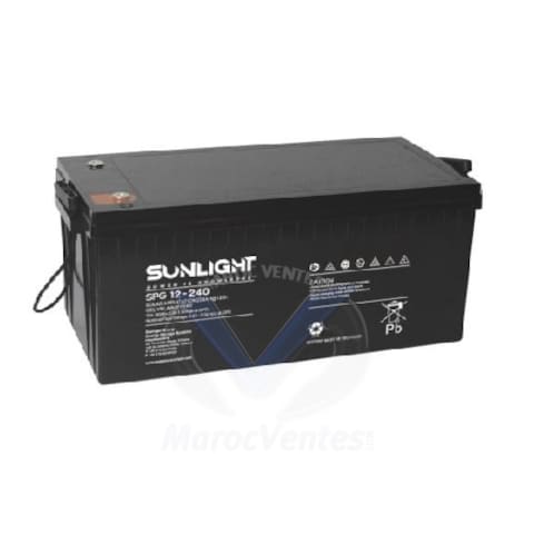 Batterie SPG 12V-240Ah pour Systèmes d'énergie Solaire et éolienne SPG 240AH