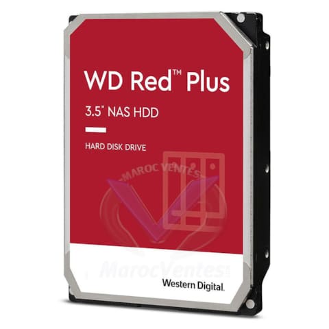 Disque Dur Interne 6TB NAS RED PLUS SATA 6GB/S (SATA III) 5400 RPM WD60EFPX