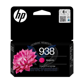 Cartouche d'encre originale HP 938 Magenta 800 pages pour OJ Pro 9730 & 9130 3 mois 4S6X6PE