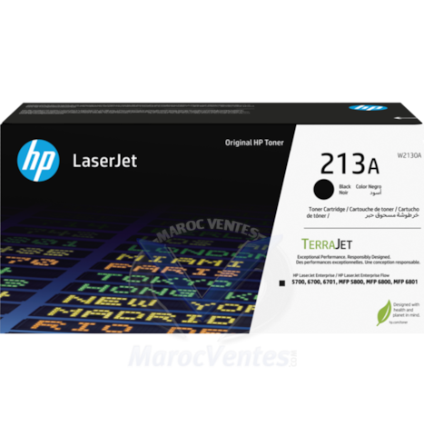 HP 213A BlackOriginalLaserJetTonerCartridge 3500 pages pour MFP 5800zf series 3M W2130A