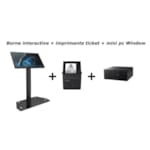 Kit file d'attente complet : Borne Tactile 22 pouces IIyama Prolite T2254mts + imprimante ticket + Mini pc Windows