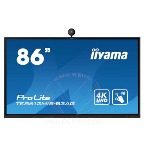 PROLITE Ecran interactif AVEC CAMERA INTEGREE 4K AUTOTRACKING 86" TE8612MIS-B3AG + UC-CAM10PRO-1