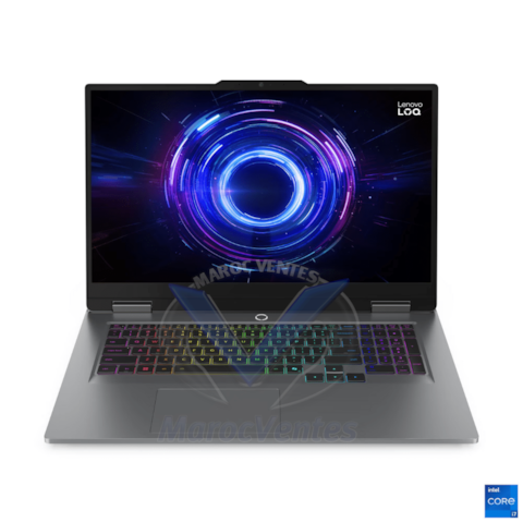 LENOVO LOQ 17IRX10, Intel Core™ i7-13650HX (14C (6P + 8E) / 20T, P-core up to 4.9GHz, E-core up to 3.6GHz, 24MB Intel Smart Cache), 2x 12GB SODIMM DDR5-4800, 512 Go SSD M.2 2242 PCIe® 4.0x4 NVMe®, 17.3" FHD (1920x1080) IPS 300nits Anti-glare, 100% sRGB,