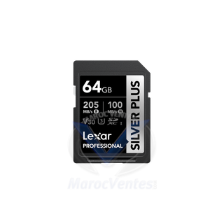 Carte SD Silver Plus 64GB Professional SILVER PLUS SDXC UHS-I LSDSIPL064G-BNNNG