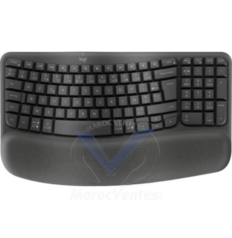 Clavier Wave keys Bluetooth sans fil ergonomique graphite FR 920-012286