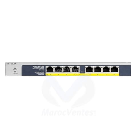 SWITCH NON MANAGEABLE 8 PORTS GIGABIT POE+ 60W GS108LP-100EUS