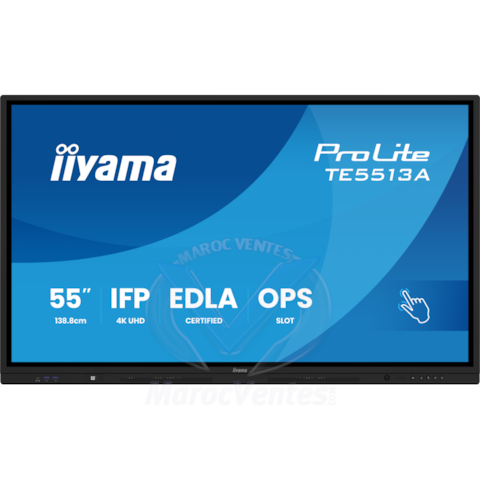 Ecran INTERACTIF TACTILE 55 POUCES 4K UHD Certifié Google EDLA TE5513A-B1AG