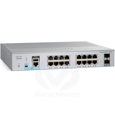 Switch 16 Ports 10/100/1000 Mbps + 2 Ports SFP WS-C2960L-16TS-LL