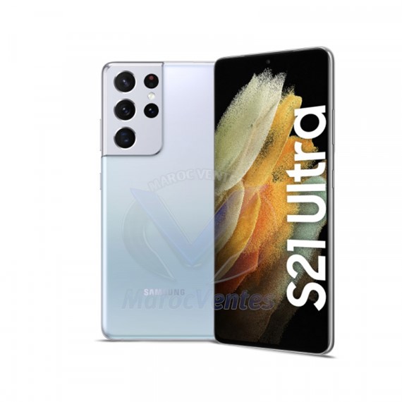 Samsung Smartphone S21 ULTRA 6,8" Octa Core 12Go 256Go Android 5G 40 Mpx 108 MPx Phantom Silver SM-G998BZSGMWD