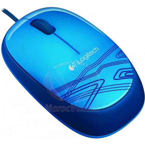Souris M105 USB Optique Ambidextre Bleu 910-003114