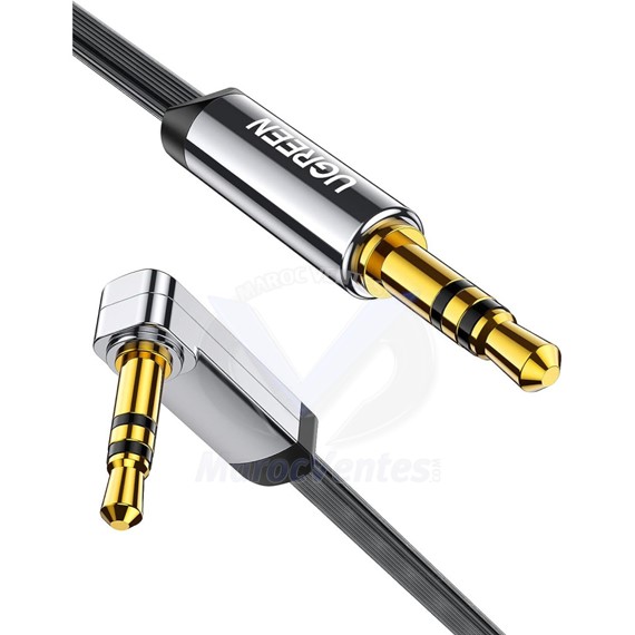 Câble Audio Jack plat Coudé 3.5mm 1.5M Male vers Male 10598