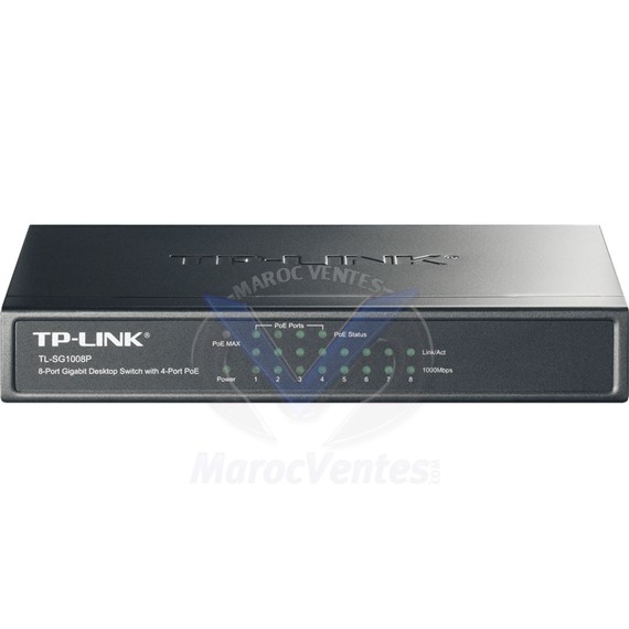 8 ports Gigabit de bureau Commutateur avec 4 ports PoE TL-SG1008P