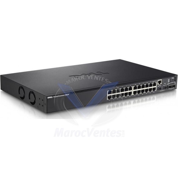 PowerConnect 5524 Géré L3 1U Noir 210-34478