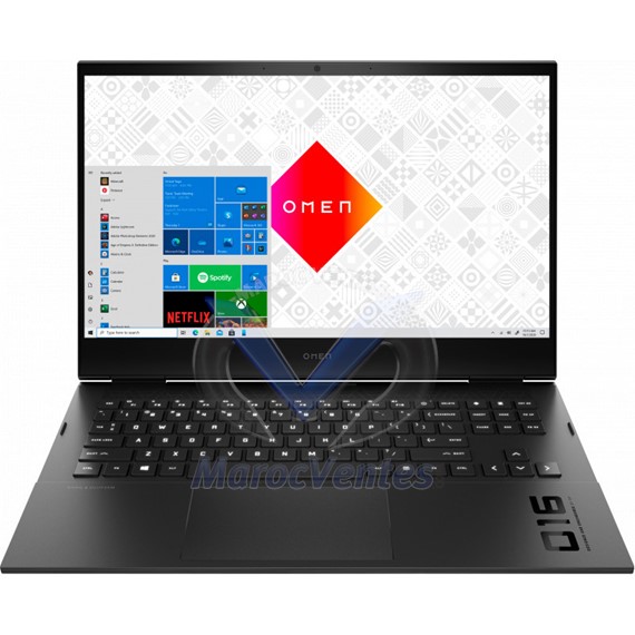 PC Portable HP OMEN 16 i7-11800H 16,1" 16Go 1TB SSD W11H6 Shadow Black 601H5EA