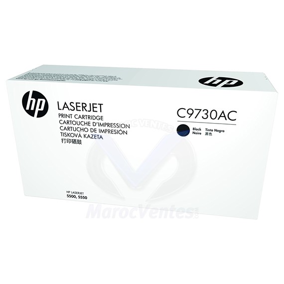 Toner HP Noir pour Color LaserJet 5500/5550 13 000 pages. C9730AC