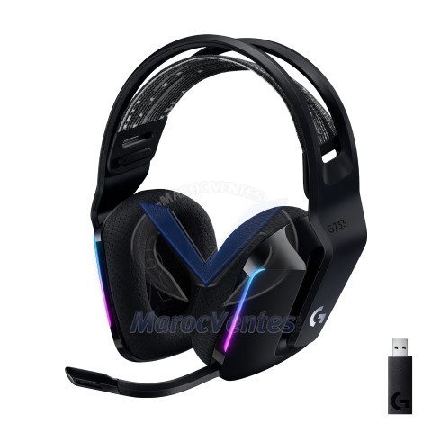 CASQUE G733 LIGHTSPEED SANS FIL  RGB Gaming BLACK 981-000864