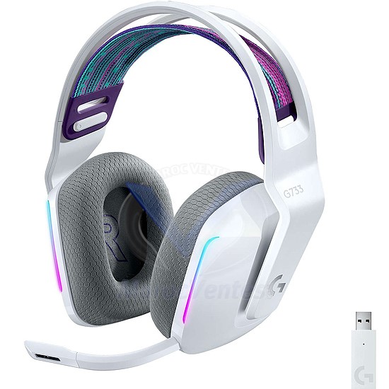 G733 LIGHTSPEED Casque Gaming SANS FIL RGB WHITE 981-000883