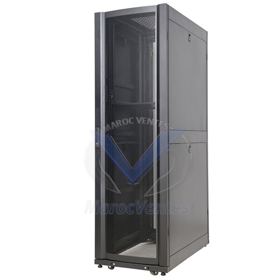 Armoire serveur 42U 800×1000 PORTE AVANT ET ARRIERE PERFOREE lin-42/800X1000 Perforé
