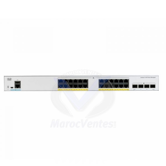 Catalyst 1000 Switch 24 Port GE, POE, 4x1G SFP Géré C1000-24P-4G-L