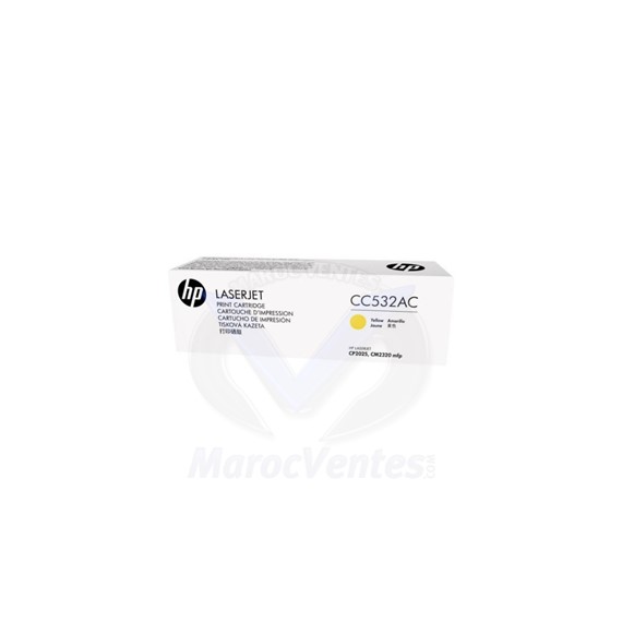 Cartouche de toner 304A Jaune Original 2800 pages CC532AC