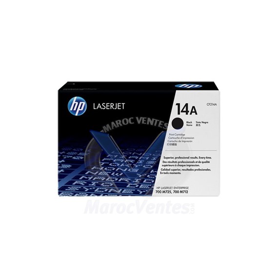 Cartouche de toner 14A LaserJet  noir Jusqu