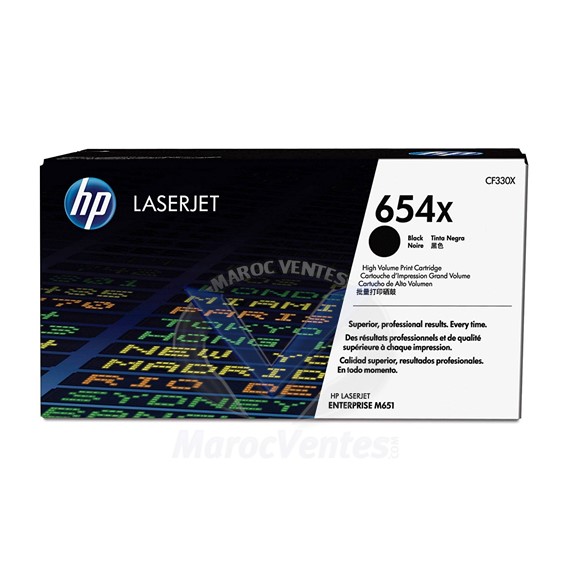 Cartouche de toner 654X LaserJet haute capacité Noir CF330X