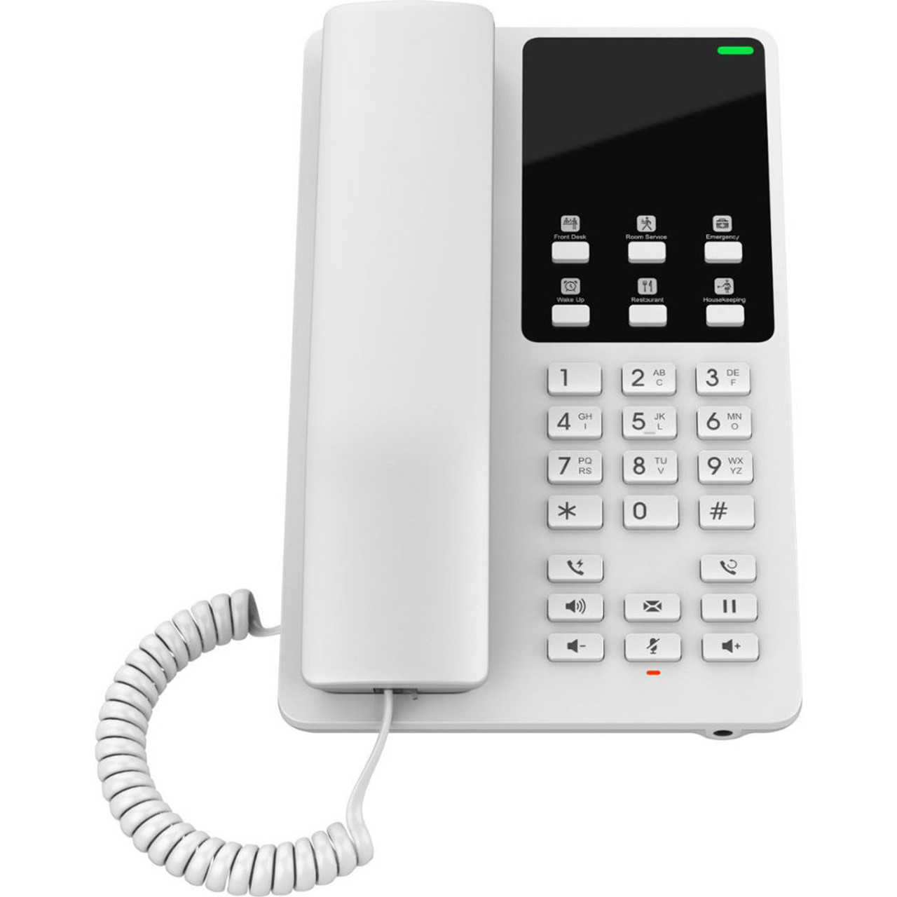 Téléphone IP Compact Pour Hôtel Avec Wi-fi Bi-bande Intégré 2 Comptes SIP / 2 Lignes GHP620W