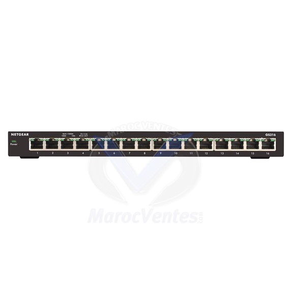 Switch non manageable 16 ports Gigabit  10/100/1000 Mbps boîtier métal GS316