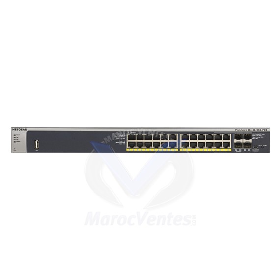 Switch Prosafe Manageable 24 Ports Gigabit dont 24 Ports PoE Plus et 4 x SFP Combo - Niveau 2+ GSM7224P