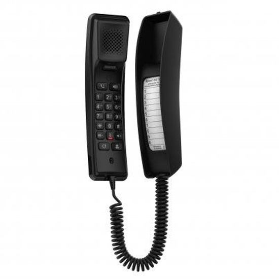 Téléphone IP pour Hôtel Noir 2 Lignes SIP Mural