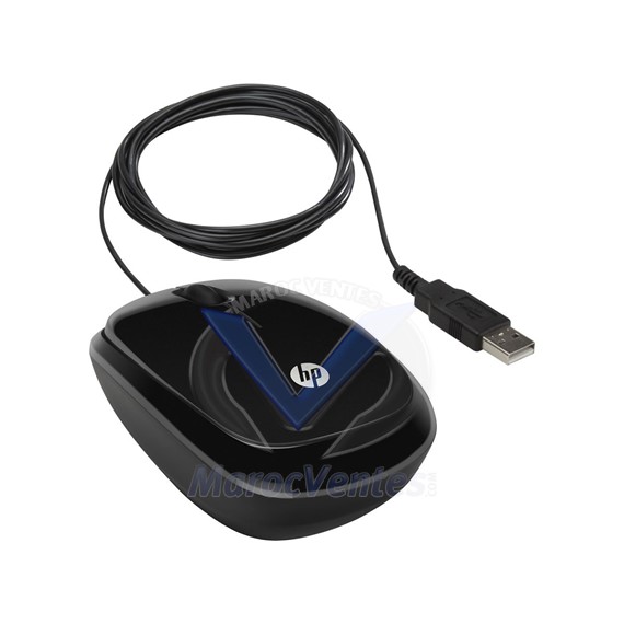Souris Optique filaire X1200 USB 1200 cpi noire H6E99AA