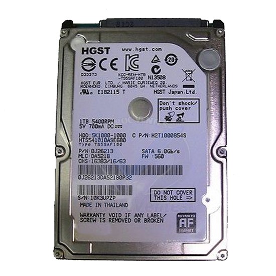 HITACHI Disque dur interne 2.5”  1To Sata (H2T1000854S) HDDH021