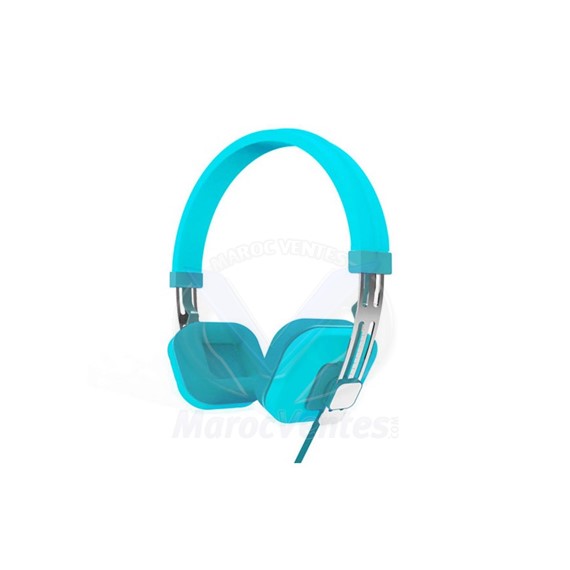 Casque 3,5 mm 20 Hz à 20 Khz Bleu HV-H2100D