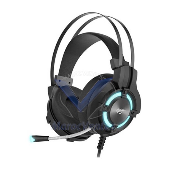 Casque micro GAMER  2,5 m USB LED HV-H2212D