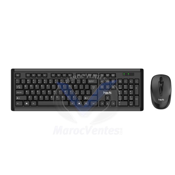 Clavier et souris sans fil 2,4 GHz 1000DPI HV-KB653GCM