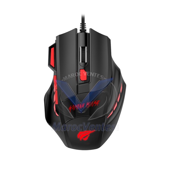 Souris de jeu avec 3 couleurs et 7 boutons HV-MS746
