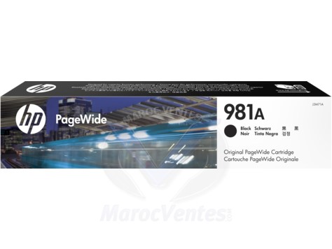 Cartouche PageWide Noir Authentique 981A J3M71A