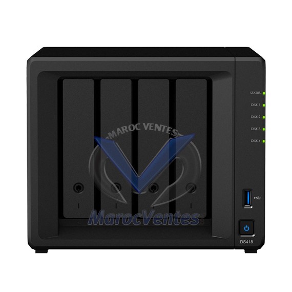 Un serveur NAS pour le stockage centralisé de fichiers et le transcodage vidéo 4K H.265 en temps réel. DS418