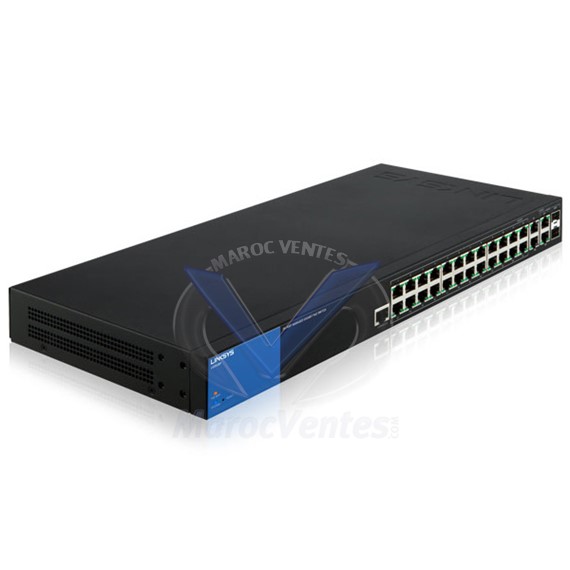 Commutateur - Géré - 26 x 10/100/1000 (PoE+) + 2 x SFP Gigabit combiné - Montable sur rack - PoE+ (192 W) - AC 100/230 V LGS528P-EU