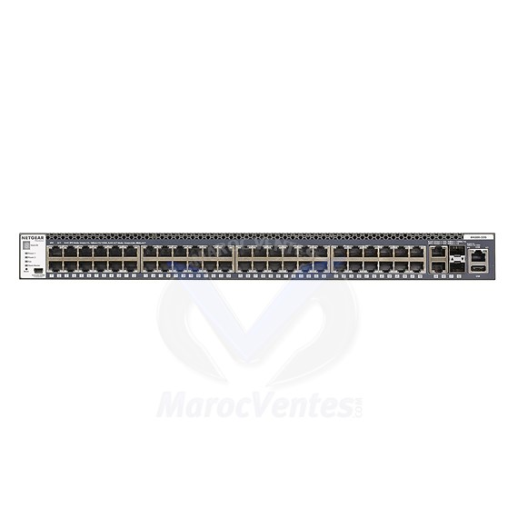 Switch manageable et stackable 48 x Gigabit avec 2 x 10 Gigabit cuivre et 2 x SFP+ Niveau 3 GSM4352S