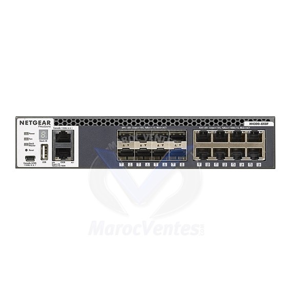 Switch manageable et stackable 16 x 10 Gigabit demi-largeur avec 8 x 10 Gigabit cuivre et 8 x SFP+ Niveau 3 XSM4316S