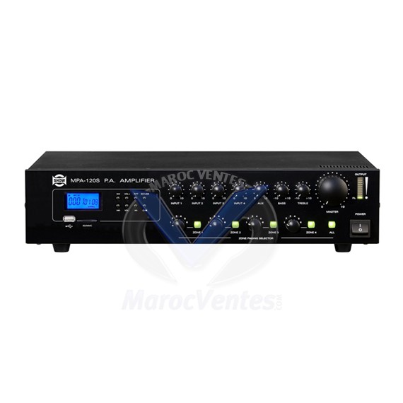 Amplificateur Show MPA-120S 4 Zones USB SD 170W MPA-120S