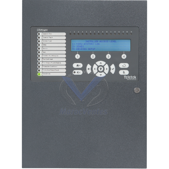 CENTRALE DETECTION INCENDIE ADRESSABLE (1-2BOUCLES)EN54-2/4 TTSIMPO TTSIMPO