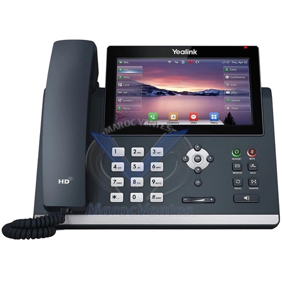 Téléphone IP Ecran Tactile 7" 16 Comptes SIP Montage Mural SIP-T48U